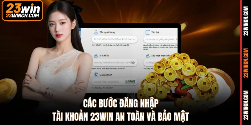 Các bước đăng nhập tài khoản 23WIN an toàn và bảo mật  